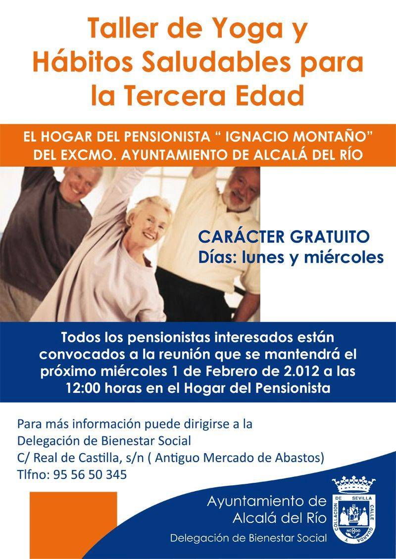 Cartel Yoga para la tercera edad
