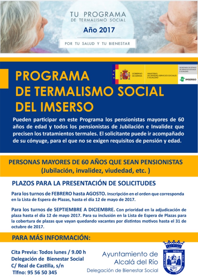 Cartel Programa de Termalismo 2017