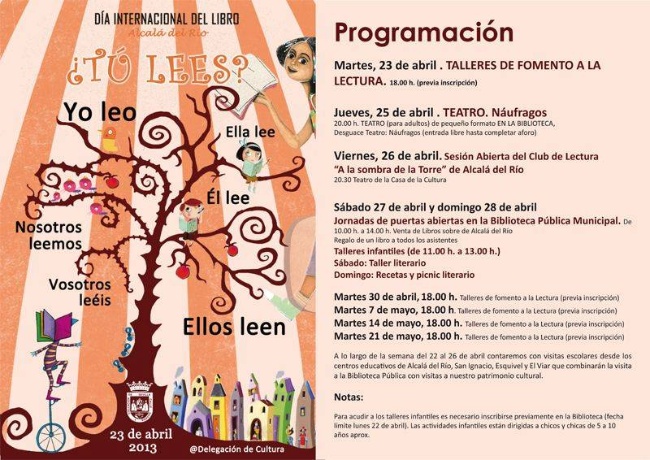 cartel programa dia del libro