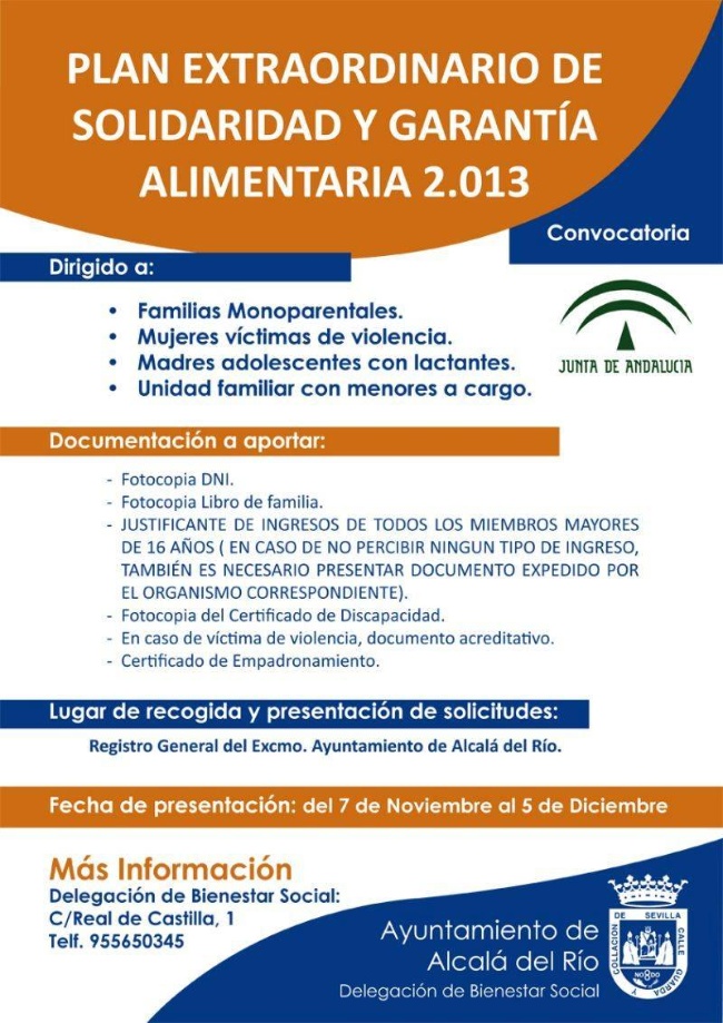 Cartel Plan Garantía Alimentaria