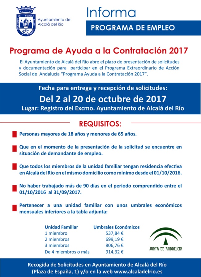 PROGRAMA AYUDA A LA CONTRATACIÓN 2017