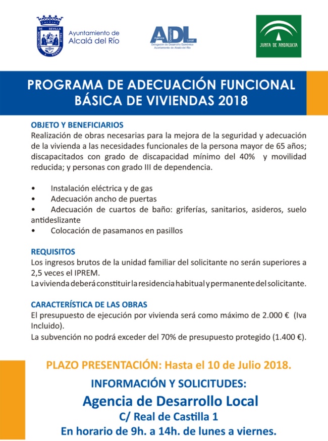 Cartel Adecuación a viviendas 2018