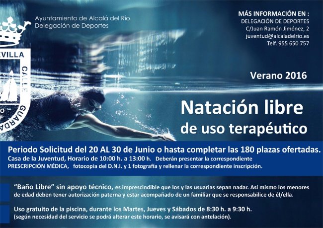 Natación libre uso terapeutico 2016