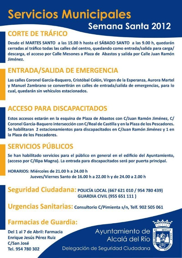 SERVICIOS MUNICIPALES 2012