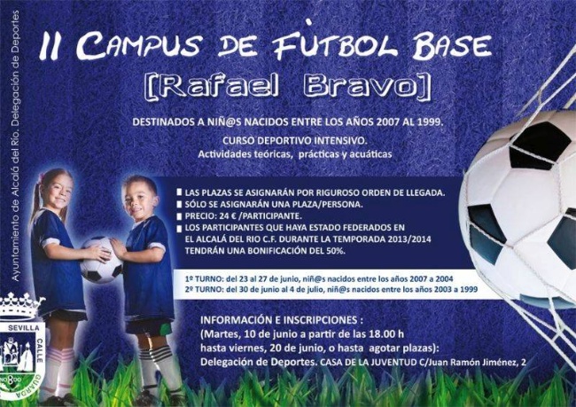 Cartel II Campus de Fútbol Rafael Bravo