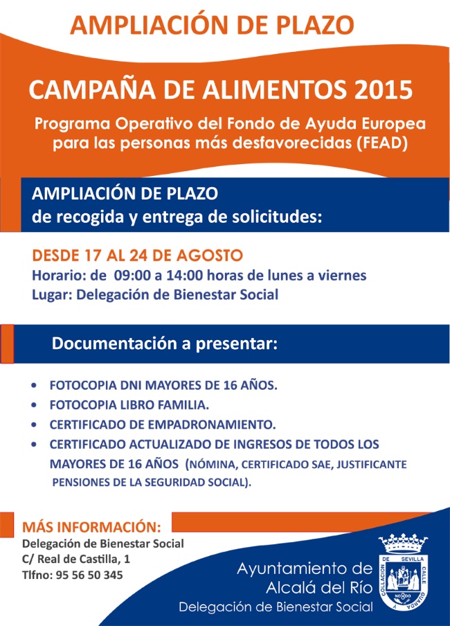 Ampliación Campaña de Alimentos 2015
