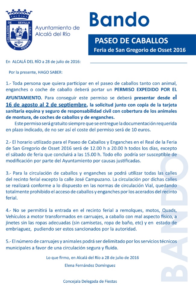 Bando Caballos Feria 2016